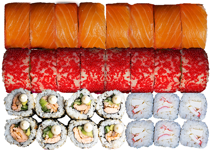 Для трьох заказать суши