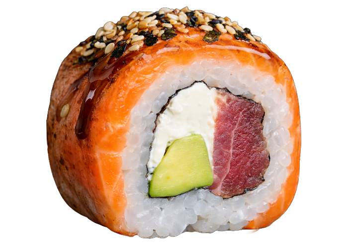 Авторський рол лосось BBQ заказать суши Одеса Budusushi Авторський рол лосось BBQ заказать суши