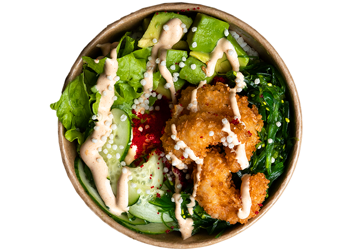 Боул-поке з креветкою попкорн заказать суши Одеса Budusushi Боул-поке з креветкою попкорн заказать суши