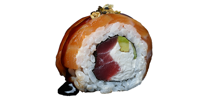 Авторский ролл лосось BBQ заказать суши